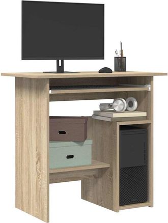 vidaXL Escritorio Madera Contrachapada Color Roble Sonoma 80x45x74 Cm Vidaxl