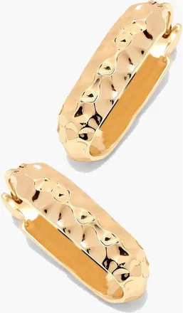 Yoj Sanu Soft Hammered Midi Hoop Earrings in Gold at Nordstrom