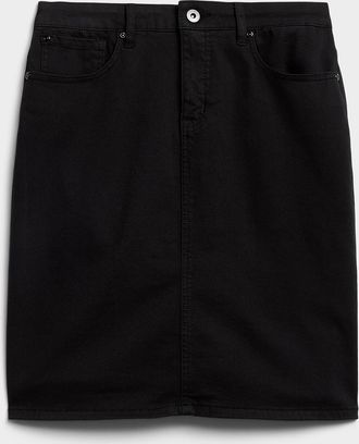 Contemporaine Womens Stretch denim miniskirt