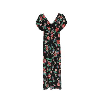 Rixo Wikkeljurk - Dames - Wikkelkleedje - Zwart - XS - Kleedjes