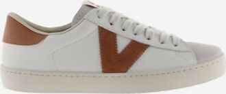 Victoria Womens Berlin Piel & Serraj Sneaker In Bone/tan