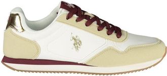 U.S.Polo Association White Polyurethane Womens Womens Sneaker