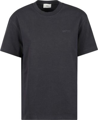 Autry Crew Neck T-shirt - Heren - T-shirts - Grijs - M - Tops