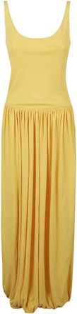 Lanvin Strap Waisted Midi Jurk - Dames - Maxi kleedjes - Geel - 2XS - Kleedjes