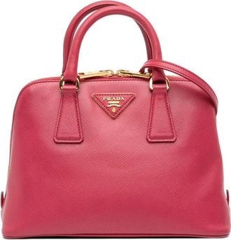 Prada Pre-owned Handbags, female, Pink, Size: ONE SIZE Pre-owned Top Handle Bag