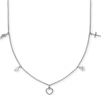 Engelsrufer Womens ERN-FLH-PE-ZI Ladies Faith Love and Hope Necklace Silver Sterling - One Size