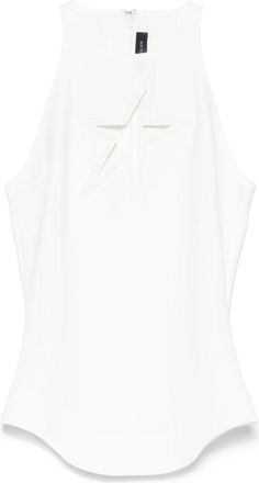 MUGLER Tanktop met sterpatroon - Beige