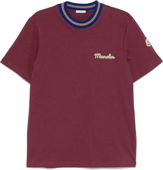 Moncler T-shirt con logo - Rosso