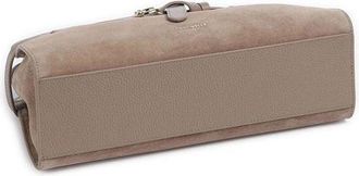 Coccinelle Womens Handbag Warm Taupe Suede Leather-Grained Leather Bags - Handbags Leather/grained