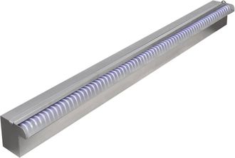 vidaXL Fuente Cascada Rectangular Led Piscina Acero Inoxidable 90 Cm Vidaxl