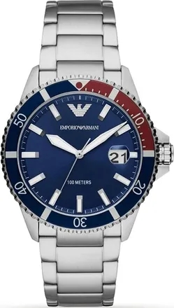Emporio Armani Accessoires, Heren, Grijs, ONE Size, Duikhorloge