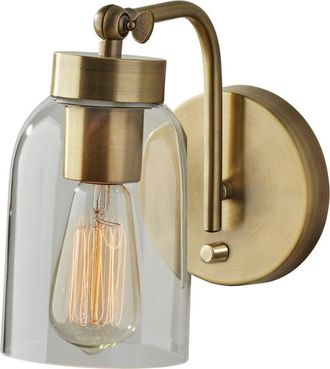 Adesso Bristol Wall Lamp in Antique Brass at Nordstrom