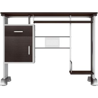 HOMCOM Scrivania per Computer pc da Ufficio in Legno Color Noce con Cassetto - Homcom