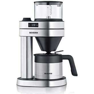 Severin Cafetera De Goteo, Jarra Termo 8 Tazas Severin Ka 5763 Acero Inoxidable Cepillado / Negro 1450 W
