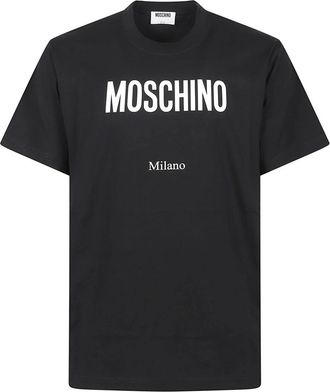 Moschino Logo Print T-Shirt - Heren - T-shirts - Zwart - M - Tops