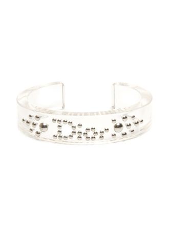 Dior Bracciale rigido con logo anni 2000 - Bianco