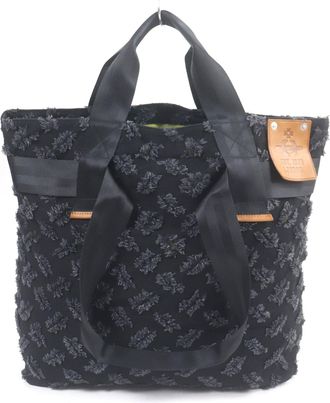 Vivienne Westwood Canvas Leather Handbag Tote Bag (Pre-Owned)