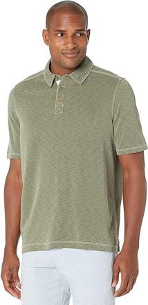 Johnston & Murphy Vintage Slub Polo Mens Clothing Olive : 2XL, Polyester/Modal