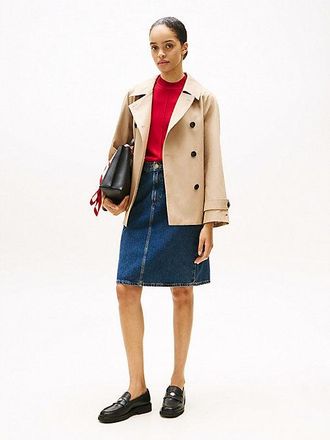 Tommy Hilfiger Mid Rise Denim Straight Skirt