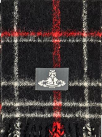Vivienne Westwood embroidered alpaca wool-blend scarf