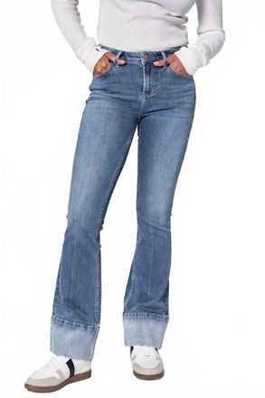 Dear John Denim Mid Rise Full Inseam Bootcut Jean In Lagoon