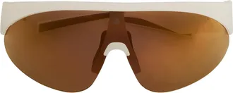 Moncler Moncler Myrr Oval Sunglasses, Unisex, White, Size: 42