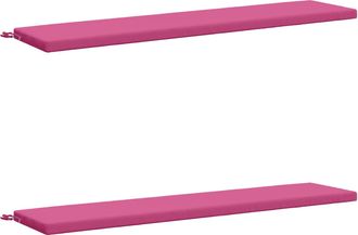 vidaXL Cojines Para Banco De 2 Piezas Soest 2 Uds. 100% Poli&eacute;ster Rosa Vidaxl
