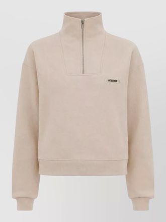 Jacquemus cotton relaxed-fit half-zip turtleneck jumper