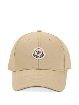Moncler Beige Logo Baseball Hat