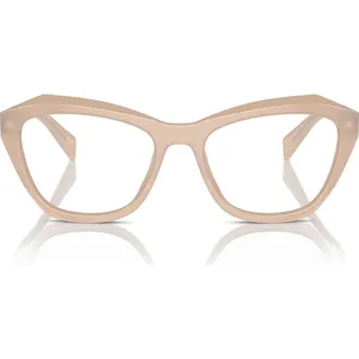 Prada 54mm Butterfly Optical Glasses in White at Nordstrom