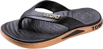 Generic 2026 Mens Slippers Indoor Non Slip Smell Proof Durable Men Flip Flops High End Soft Soled Home Slipper (Gold, 7.5)