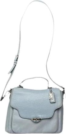 Coach Pre-owned Lederen Handtas - Dames - Vintage Handtas - Blauw - ONE Size - Leer - Vintage