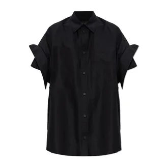 Balenciaga Shirts, female, Black, Size: 2XS Logo Shirt