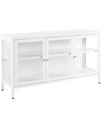 Beliani Vitrina metal 115 cm blanco