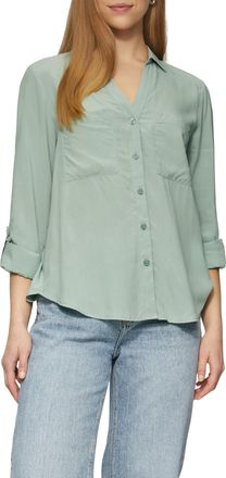 QS by s.Oliver Hemdbluse mit Turn-Up Ärmeln