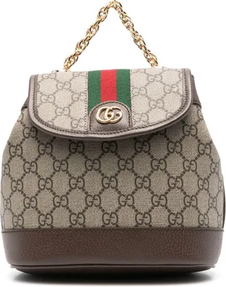 Gucci mini Ophidia backpack - women - Fabric/Calf Leather/Artificial Leather - One Size - Neutrals