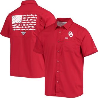 Columbia Mens Columbia PFG Crimson Oklahoma Sooners Slack Tide Camp Button-Up Shirt at Nordstrom, Size Medium