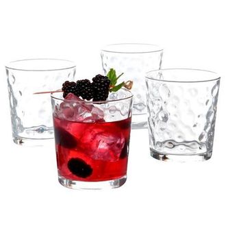 Gibson Home Great Foundations 4-Piece 13 oz. Double Old Fashioned Glass Set, Bubbles Pattern in Clear at Nordstrom