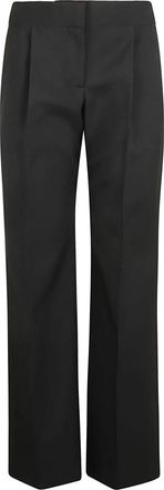 Alexander McQueen Rechte broek - Dames - Straight fit broeken - Zwart - S - Broeken