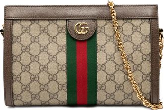 Gucci 2016-2025 Small GG Supreme Web Ophidia Chain crossbody bag - women - Fabric - One Size - Brown