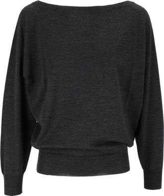 MC2 Saint Barth Naty Charcoal Merino Wool Sweater