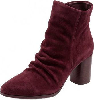Bueno Womens Jana Ankle Boots In Bordeaux Suede