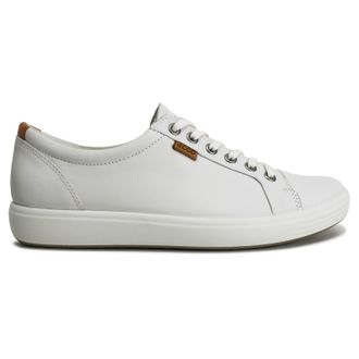 Ecco Ecco Soft 7 430003 Leather Womens Low Top Trainers - UK 5-5.5 - US 7-7.5 Women - EU 38 - White - Size:UK 5-5.5