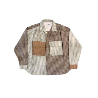 Tanaka Womens Relaxed Long Sleeves Overshirt In Multi Check