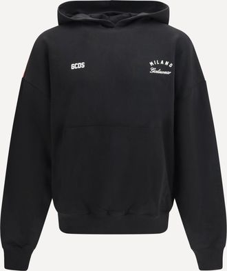 GCDS Hooded Sweatshirt with back band logo Male XL