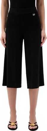 Joseph Ribkoff Cropped Wide Leg Palazzos Pants In Black