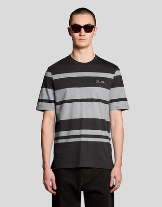 Lyle & Scott Lyle And Scott Mens Relaxed Fit Stripe T-Shirt - Size: 38