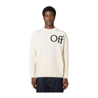 Off-white Jersey de lana color crema - Knitwear - Hombre - Beige - XS