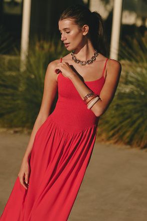 L*Space Misha Smocked Midi Dress