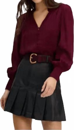 Allison New York Leather Maddix Skirt In Black